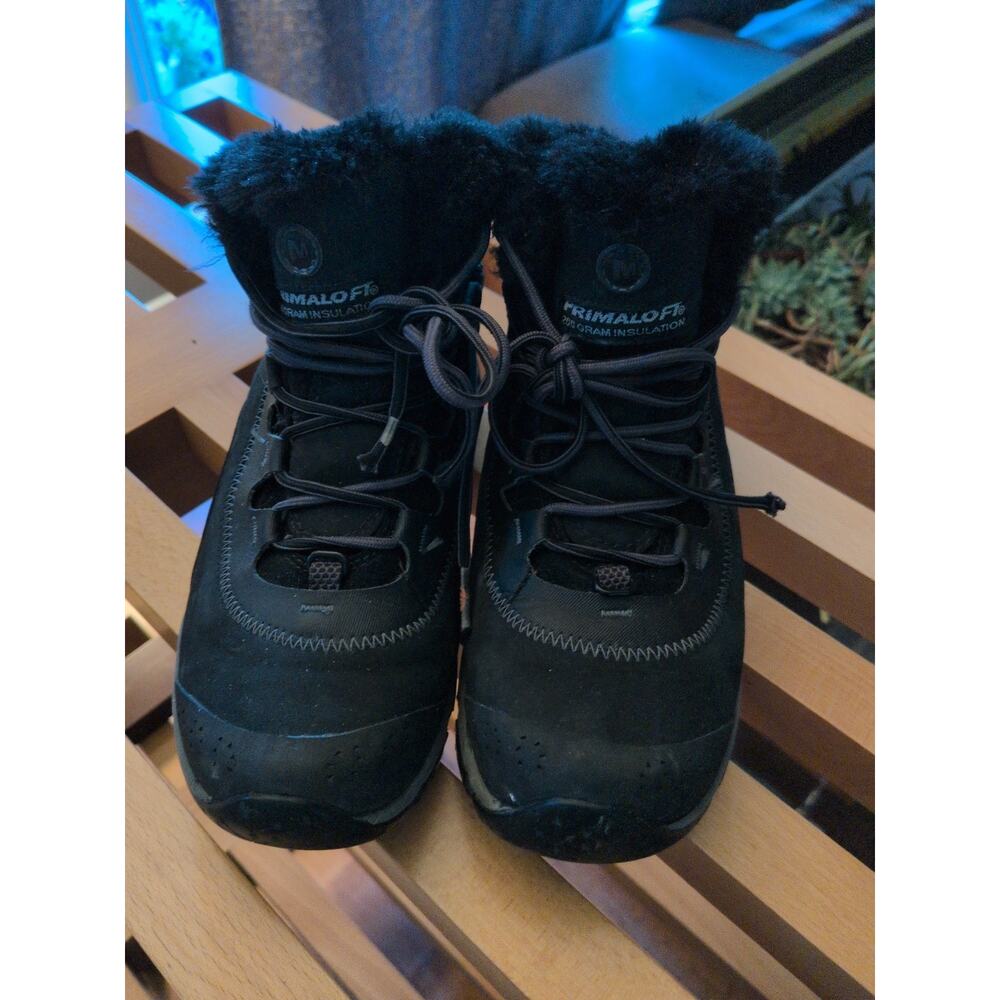 Merrell Thermo Arc 6 Waterproof Winter Boots Black Primaloft Insulated 7.5 - Picture 2 of 6